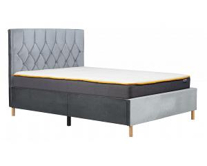 4ft Small Double Loxey Velvet velour Grey fabric bed frame